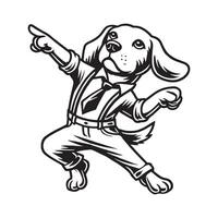 Beagle Dog dancing vector