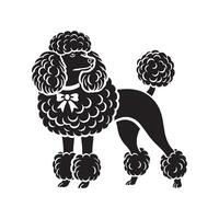 Silhouette image of Poodle vector