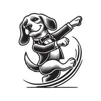 Beagle s Delightful Walk vector