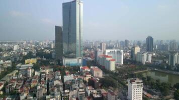 Aerial view of Hanoi city skyline in Vietnam. video