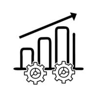 Efficiency and growth line icon vector
