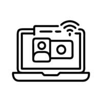 A computer screen with people on it vector