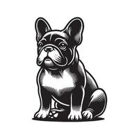 French Bulldog, Minimalist and Simple Silhouette vector