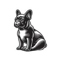 French Bulldog, Minimalist and Simple Silhouette vector