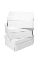White boxes on a white background photo