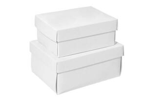 White boxes on a white background photo
