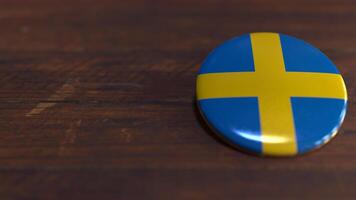Voting Badge Featuring the Flag of Sweden photo