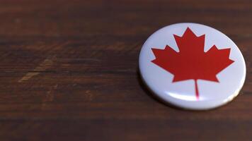 Voting Badge Featuring the Flag of Canada photo