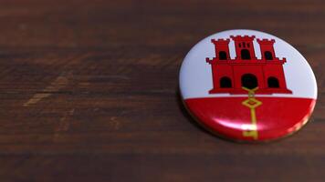 Voting Badge Featuring the Flag of Gibraltar photo