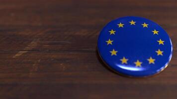 Voting Badge Featuring the Flag of EU photo
