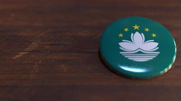 Voting Badge Featuring the Flag of Macau photo