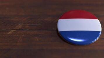 Voting Badge Featuring the Flag of Netherlands photo
