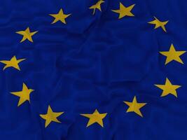 Flag of EU On Fabric photo