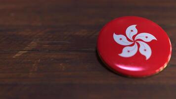 Voting Badge Featuring the Flag of Hong Kong photo