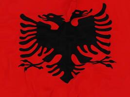 Flag of Albania On Fabric photo
