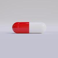 White and Red Capsule Pill photo