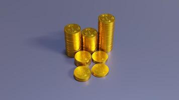 Stacked Golden Bitcoins Cryptocurrencies photo
