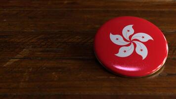 Hong Kong Flag-Themed Voting Badge photo