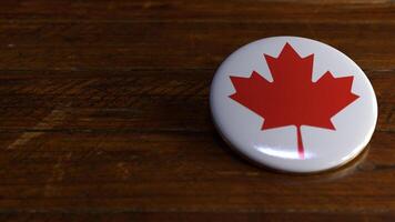 Canada Flag-Themed Voting Badge photo