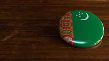 Turkmenistan Flag-Themed Voting Badge photo