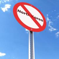 Do Not Enter - North Korea - Sign photo