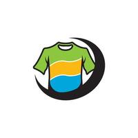 A t - shirt with a blue, yellow and green design vector