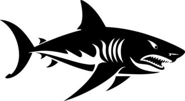 logo design featuring a bold black silhouette of a shark, ideal for impactful and powerful branding. vector