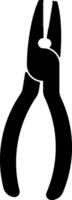 black pliers icon without background vector
