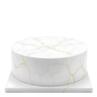 Elegant White Marble Display Platform Gold Veins Modern Design png