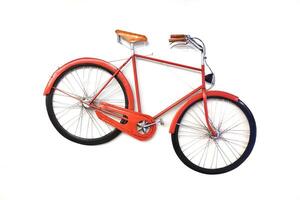 An Isolated Old Style Bicycle photo