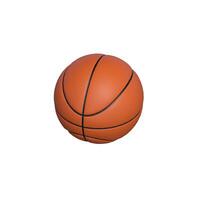 Orange Basketball With White Background photo