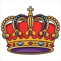 Decorative Crowns in Multicolor vector