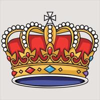 Multicolor Royal Crown Graphics vector