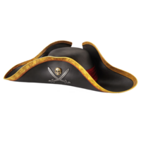 A stylish pirate hat that features a skull and crossbones design on it png
