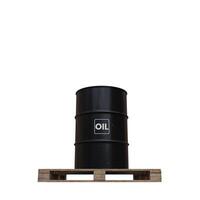 Black Oil Barrels Or Chemical Drums Stacked up With White Background photo
