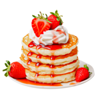Stack of Pancakes Illustration with Clear Background for Design Use png