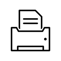 Printer icon with simple and modern design png
