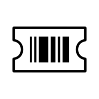 Ticket icon with simple and modern design png