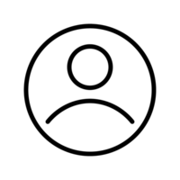 User profile icon with simple and modern design png