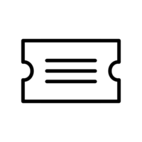 Ticket line icon with simple and modern design png