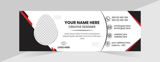 Business email signature design and creative modern design vector