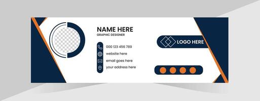 Professional email signature design and modern creative design vector