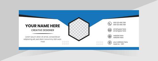 Unique business email signature design vector