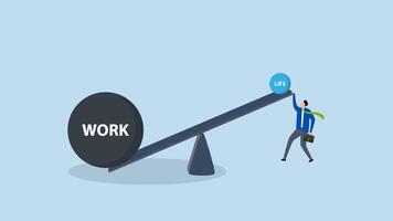 Overworked, 4k animation of discontented entrepreneur facing minor personal life against significant work pressure. video