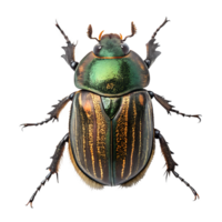 Beetle insect view from the top isolated on the transparent background png