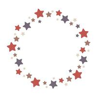 Round frame with stars on a white background vector