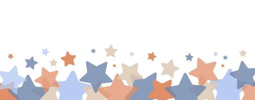 Banner with pastel stars on a white background vector