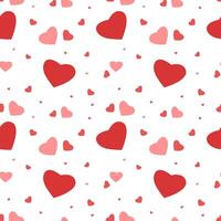 Seamless pattern with hearts on a white background vector