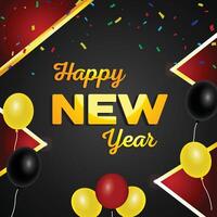 Happy new year poster and background vector