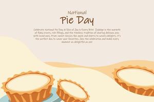 National Pie Day background. vector